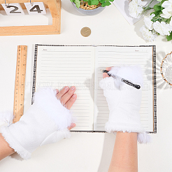 1 пара замшевых перчаток без пальцев&nbsp;AJEW-CY0002-16B