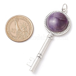 Большие подвески из натурального аметиста/розового кварца/лазурита/синтетического/опалита/черного камня&nbsp;PALLOY-JF02880