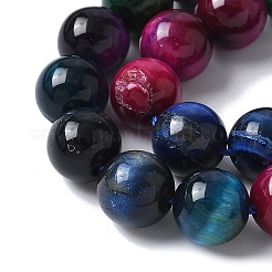 Природных тигровый глаз бисер нитей&nbsp;G-B133-A02-8MM-06