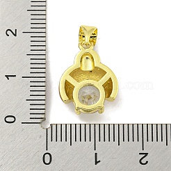 Покрытие стойки латунь микро паве прозрачный кубический цирконий с эмалевой подвеской&nbsp;X-KK-B091-37G-02