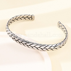 Ретро-браслеты-манжеты из хирургической нержавеющей стали 316&nbsp;BJEW-C142-14B-AS