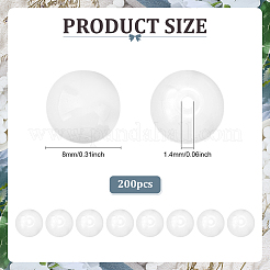 200шт ручной работы бусины лэмпворк&nbsp;LAMP-ME0001-23A