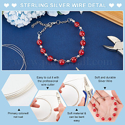 999 тонкая серебряная проволока из стерлингового серебра&nbsp;STER-WH0008-04B-S