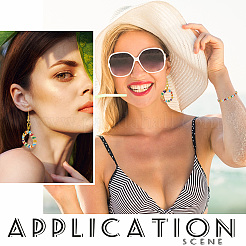 160 шт. 2-цветные гальванизированные немагнитные синтетические гематитовые многожильные звенья&nbsp;G-PH0001-96