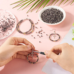 100 г прозрачные внутри цветные стеклянные бусины&nbsp;SEED-TA0001-43