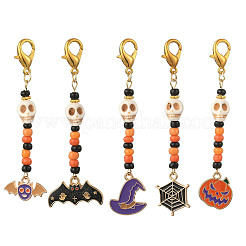 Хэллоуин тема сплава эмали кулон украшения&nbsp;HJEW-MZ00286
