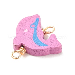 Окрашенные аэрозольной краской деревянные соединительные шармы&nbsp;PALLOY-JF01427-05