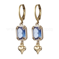 Стеклянные серьги с защелкой&nbsp;EJEW-JE06397-01