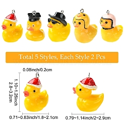 10шт 5 стиля подвески из смолы&nbsp;FIND-YW0011-49