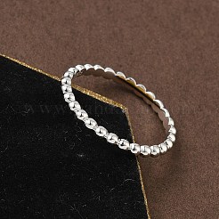 925 серебряное кольцо с серебряным обручем&nbsp;RJEW-P164-01C-P