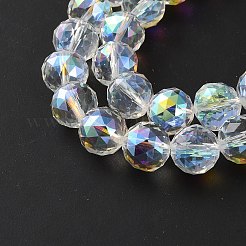 Прозрачные стеклянные бусины гальваническим пряди&nbsp;EGLA-N002-34E-H01