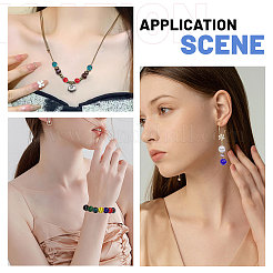 24шт 8 цвета прозрачные стеклянные бусины&nbsp;GLAA-CA0001-63