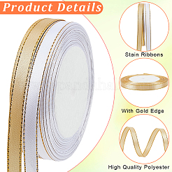 2 рулон двухцветной полиэстеровой ленты с золотой окантовкой&nbsp;OCOR-CY0003-11