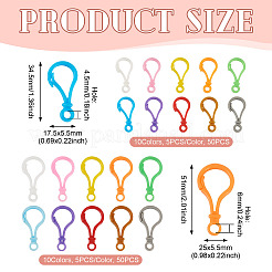 100 шт. 20 стиля непрозрачный однотонный пластиковый брелок в форме шарика с защелкой и защелкой&nbsp;KY-TA0001-58