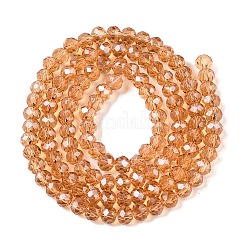 Стеклянные бусины с гальваническим покрытием &nbsp;EGLA-A044-T4mm-A23