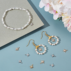 20 шт. 2-х цветные латунные подвески с прозрачным кубическим цирконием&nbsp;FIND-BBC0002-16