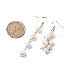 Серьга с подвеской из ракушки и жемчуга&nbsp;EJEW-JE05763