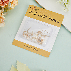 20 шт. 2 стиля латунных крючков для сережек&nbsp;KK-BBC0011-29