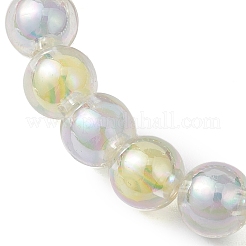 Эластичные браслеты круглой формы из акрилового бисера цвета ab&nbsp;BJEW-JB10535