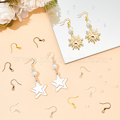 500 шт. 5-х цветные латунные французские крючки для сережек&nbsp;KK-SP0001-38