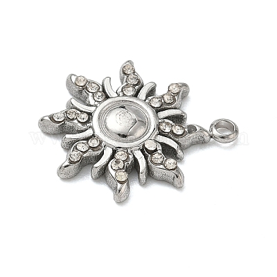 Подвески из нержавеющей стали 304 со стразами&nbsp;LS-STAS-I357-03P-1