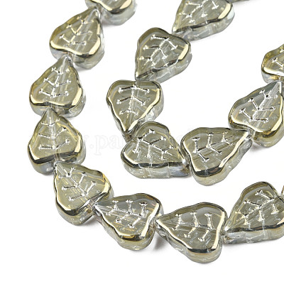 Стеклянные бусины с гальваническим покрытием &nbsp;EGLA-T017-05C-1