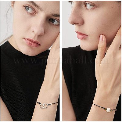 Регулируемые браслеты из плетеных бусин с вощеным шнуром&nbsp;DIY-AR0001-65-1