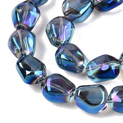 Стеклянные бусины с гальваническим покрытием &nbsp;EGLA-T021-08I-1