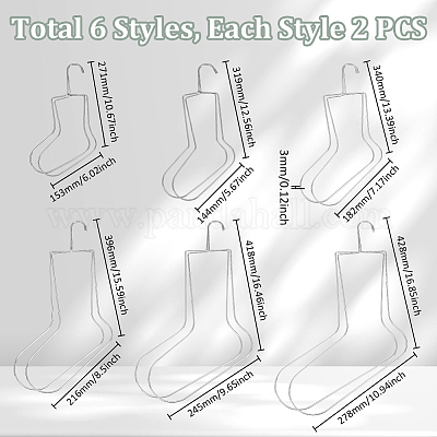 12 шт. 6 стиля растяжителей для носков из нержавеющей стали&nbsp;AJEW-UN0002-69-1
