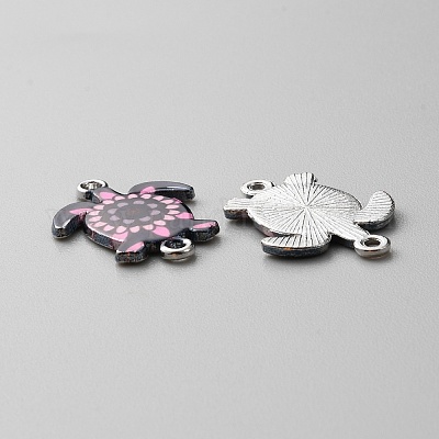 Подвески из сплава с эмалевым принтом ENAM-WH0065-15P-07-1