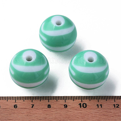 Непрозрачные полосатые акриловые бусины&nbsp;MACR-S373-27C-11-1