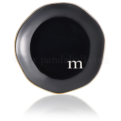 Круглая керамическая тарелка для украшений&nbsp;AJEW-WH20067-015B-1