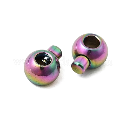 Ионное покрытие (ip) 304 нержавеющая сталь обжимные бусины&nbsp;STAS-P373-02M-1