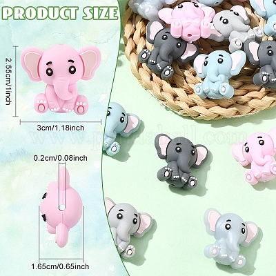 6 шт. Силиконовые бусины&nbsp;SIL-YW0002-10A-1