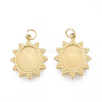 Ионное покрытие (ip) нержавеющая сталь 304 подвеска кабошон оправа X-STAS-N097-259-1