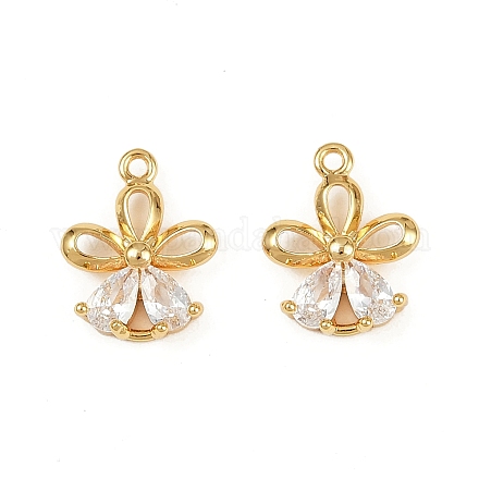 Латунные микропаве прозрачные кубические циркониевые подвески KK-B137-18G-1