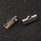 Tarnish Resistant 304 Stainless Steel Ribbon Crimp Ends, Stainless Steel Color, 10x20mm, Hole: 3x1.5mm