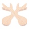 Unfinished Beech Wood Blank Spoon, Carving Spoons, for Wood Craft Supplies, Antlers Shape, BurlyWood, 170x53x21mm