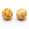 Silicone Beads, Round, Gold, 14.5mm, Hole: 2mm