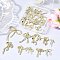 20Pcs 10 Styles Alloy Pendants, Bowknot, Golden, 20~44x12~30.5x2~5mm, Hole: 1~1.8mm, 2pcs/style