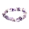 Natural Amethyst Chips Beaded Stretch Bracelet for Women, 6-3/4~8-5/8 inch(17~22cm)
