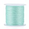 Polyester Braided Metallic Thread, for DIY Braided Bracelets Making and Embroidery, Pale Turquoise, 0.4mm, 6-Ply, about 54.68 yards(50m)/roll