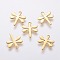 304 Stainless Steel Charms, Dragonfly, Golden, 12x11x0.8mm, Hole: 1.2mm