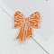 Printed Acrylic Pendants, Bowknot Charms, Dark Orange, 53x42x2mm, Hole: 2.8mm
