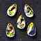 Faceted Teardrop Glass Pendants, Colorful, 16x9x5mm, Hole: 1mm