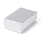 Cardboard Gift Box Jewelry  Boxes, for Necklace, Bracelets, with Black Sponge Inside, Rectangle, Light Grey, 8.3x5.2x2.9cm