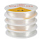 4 Rolls Round Crystal Elastic Stretch Thread, for Bracelets Gemstone Jewelry Making Beading Craft, Clear, 0.4mm, about 19.6 yards(18m)/roll