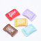 Resin Cabochons, Sweet Candy, Mixed Color, 15~16x23x5~6mm