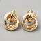 Iron Twist Knot Stud Earrings for Women, Golden, 27.5x19.5mm