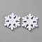 Plastic Cabochons, Snowflake, White, 23x20x2.5mm